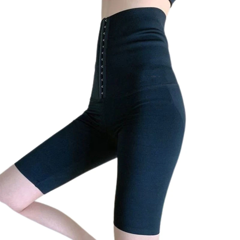 

Women High Waist Hooks Front Yoga Biker Shorts Tummy Control Slimmimg Compression Body Shaper Seamless Sports Pants
