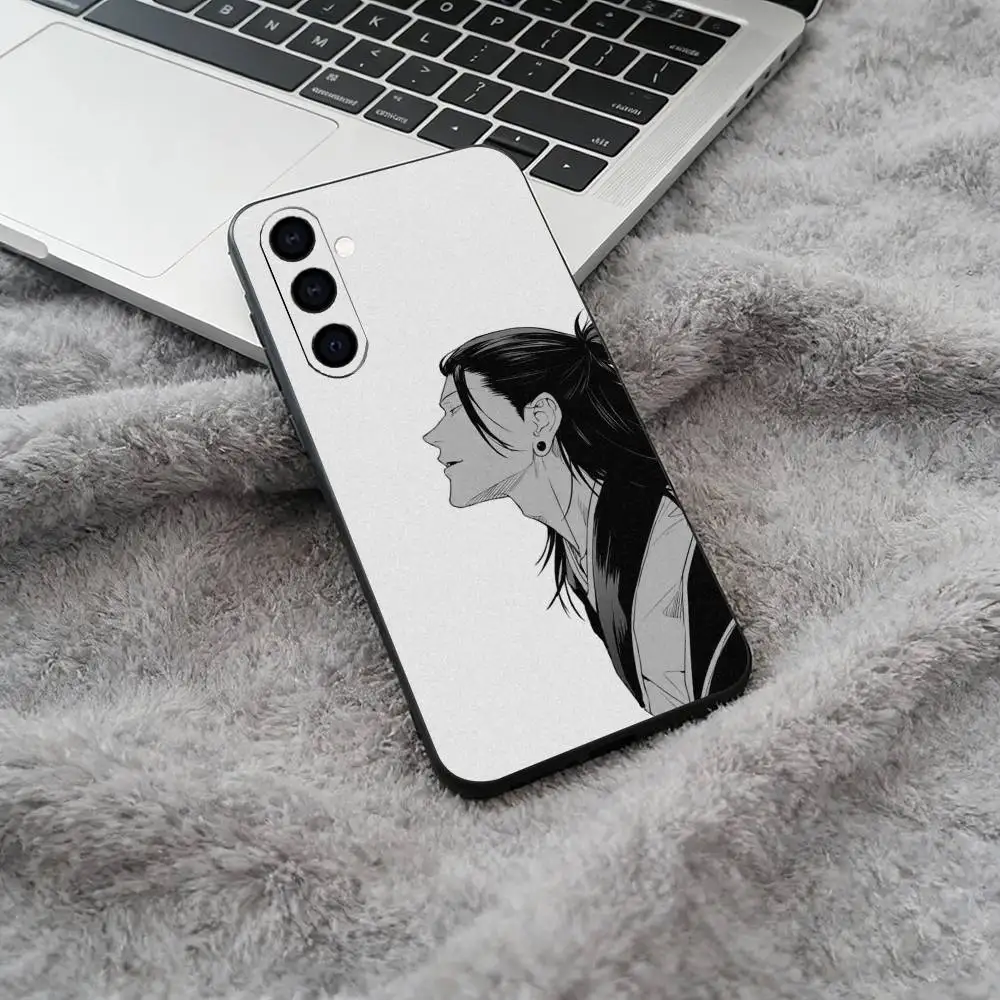 Фото Мягкий силиконовый чехол для телефона J-J-ujutsu Kaisen-S-uguru-Geto для Samsung Galaxy A73/A71/A72/A70/A53/A52/A51 - черный №5