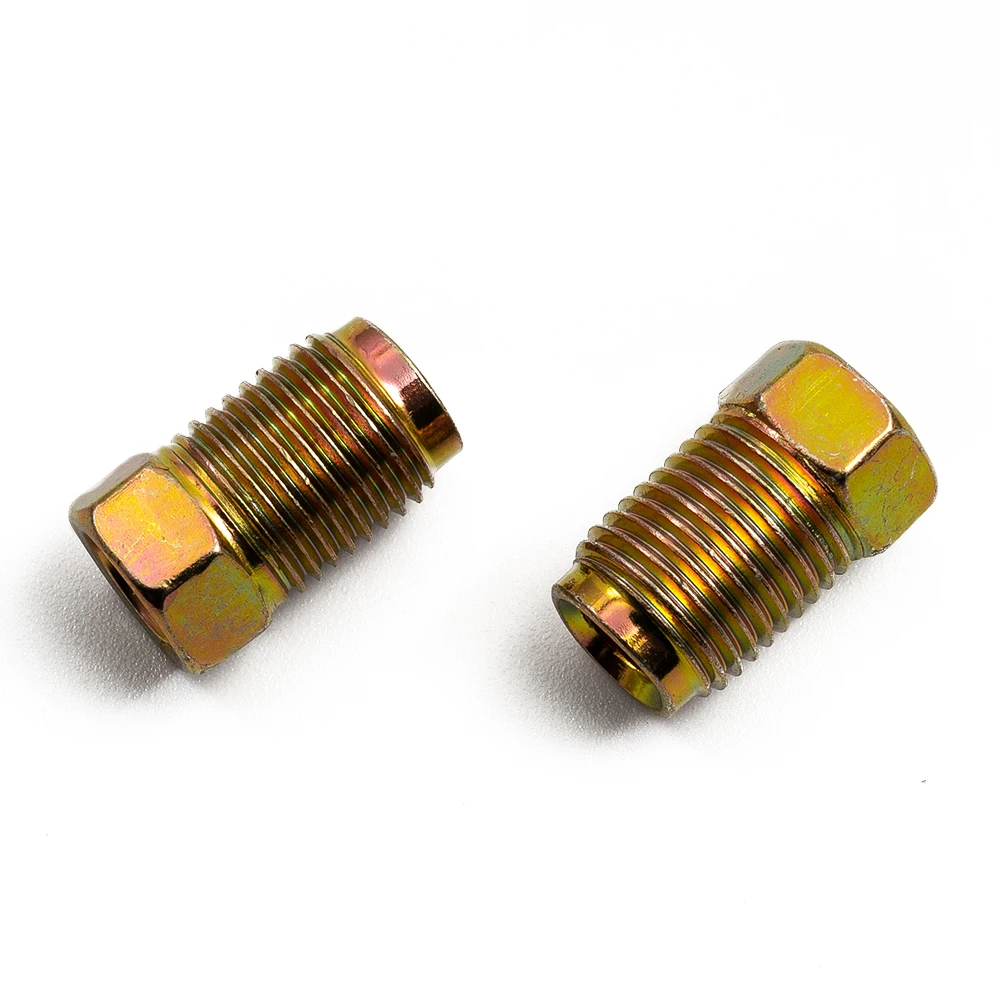 

20x Brake Line Fittings Nuts Male Metric 10mm*1mm End Union For 3/16\" Tube Inverted Flares Parts Accessories Kit