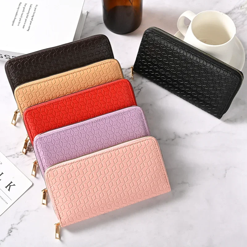 

Women's Purse Plaid Long Women's Purse Multi Card Coin Purse Money Clip Zipper Hand Bag Mobile Phone Bag