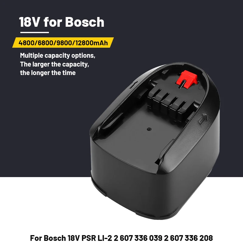 

new for Bosch 18V 12.8Ah Li-ion Battery PBA PSB PSR PST Bosch Home & Garden Tools (only for Type C) AL1830CV AL1810CV AL1815CV