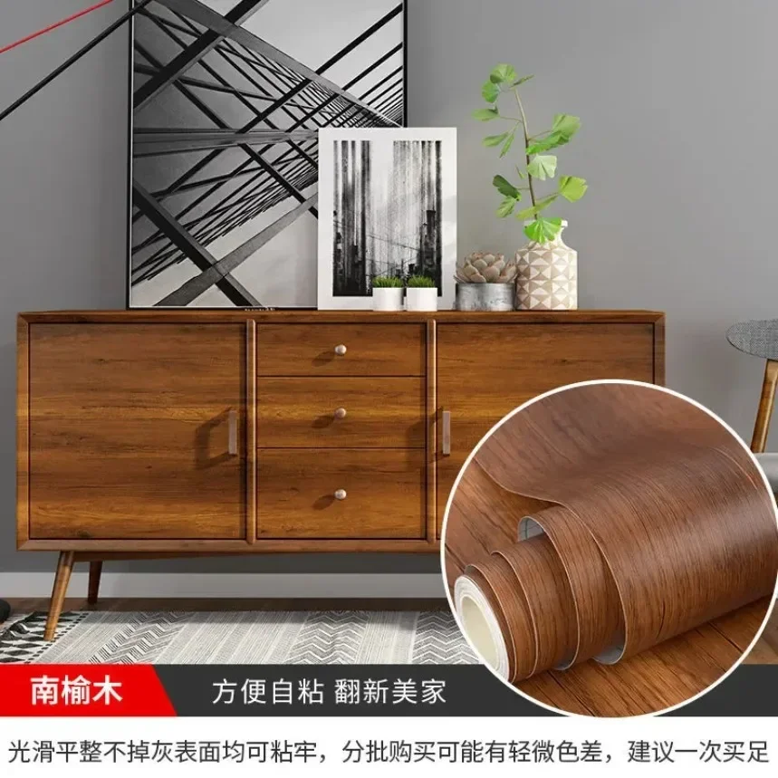 

Wood Grain Pattern Peel and Stick Wallpaper PVC Waterproof Self-adhesive Home Furniture Renovation Films Wallpaper 10 Meters