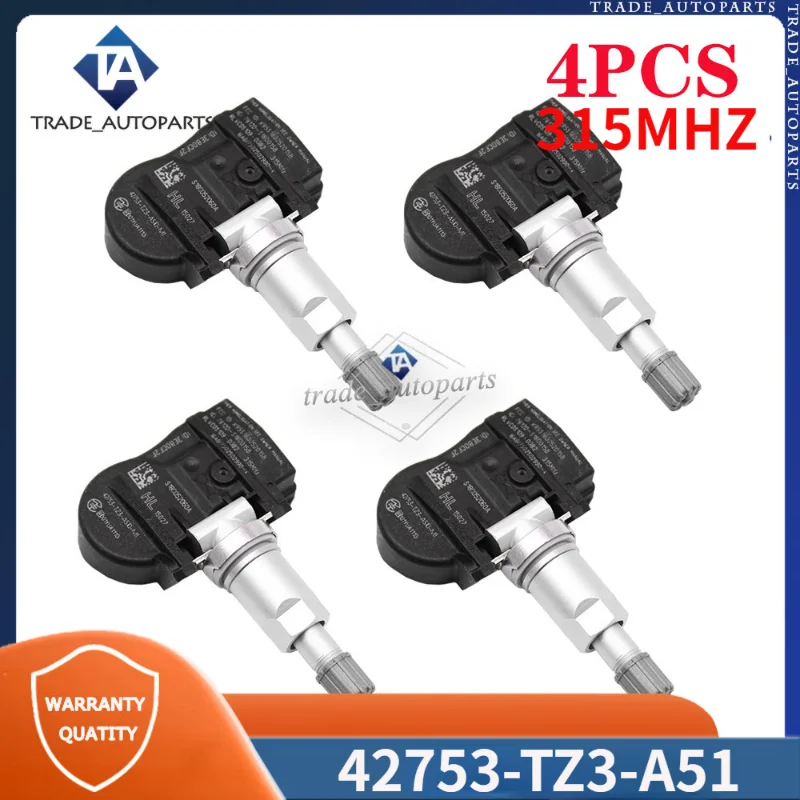 42753-TZ3-A51 для Acura ILX MDX RDX TLX TPMS система контроля давления в шинах 315 МГц датчик давления в шинах 4 шт. 42753-TZ3-A510-M1