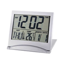 digital alarm table weather station desk temperature travel ectronic mini clock folding lcd alar