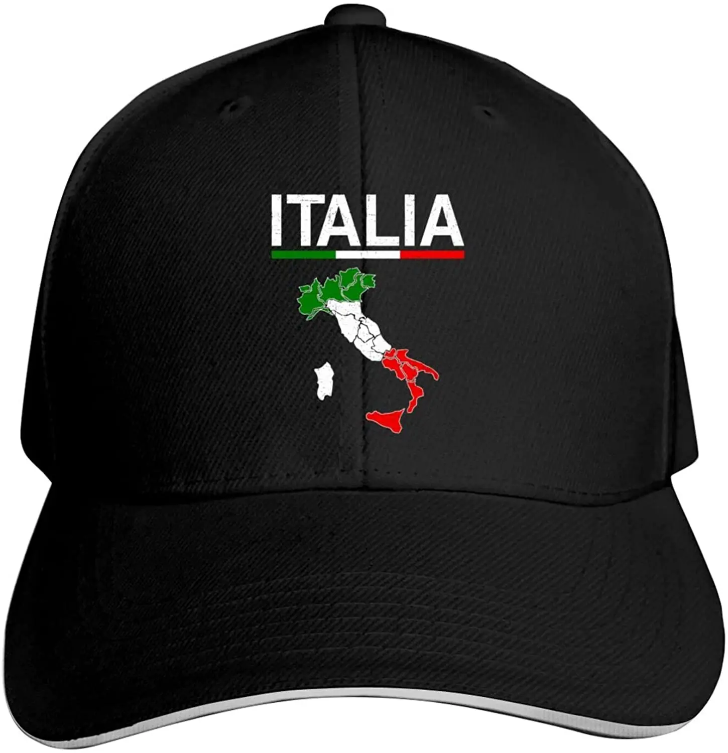 Итальянский флаг Италии кепка регулируемая Защитная шапка сэндвич Кепка