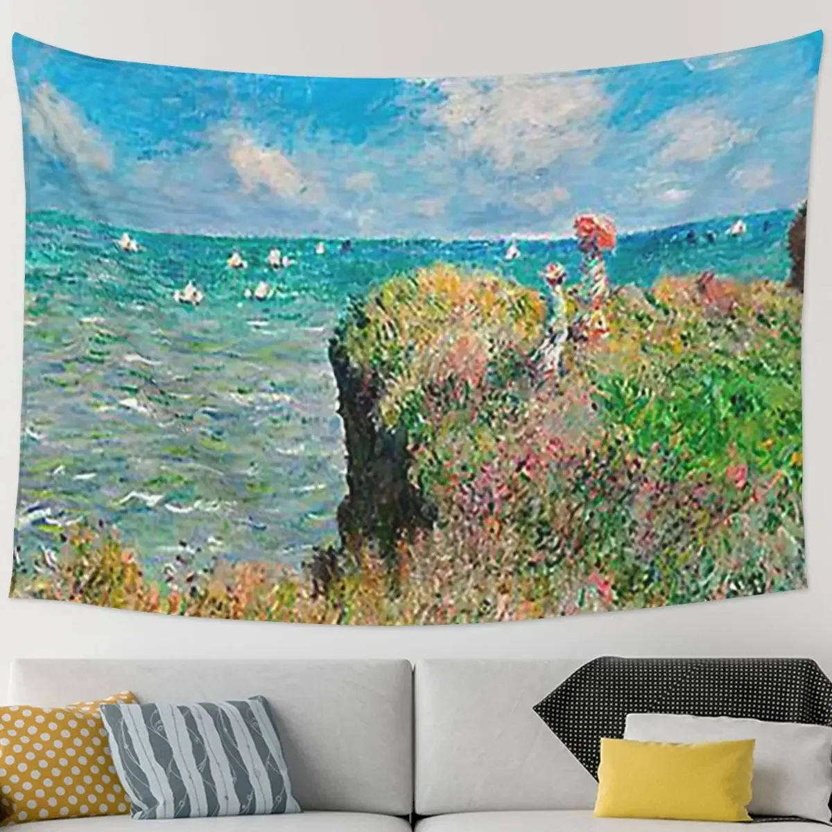 Картина с изображением монета-Клода и скалы настенная подвесная картина