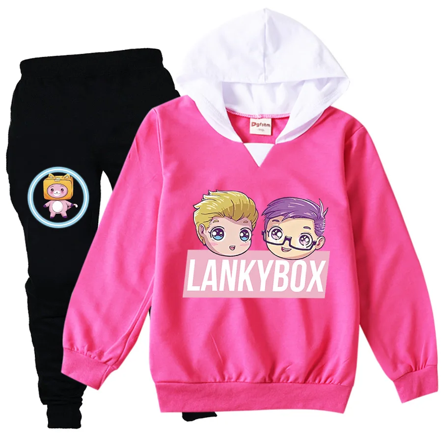 

Boxy Foxy Rocky Lankybox одежда детские спортивные костюмы комплекты одежды для маленьких мальчиков детские костюмы на Хэллоуин толстовки штаны для д...