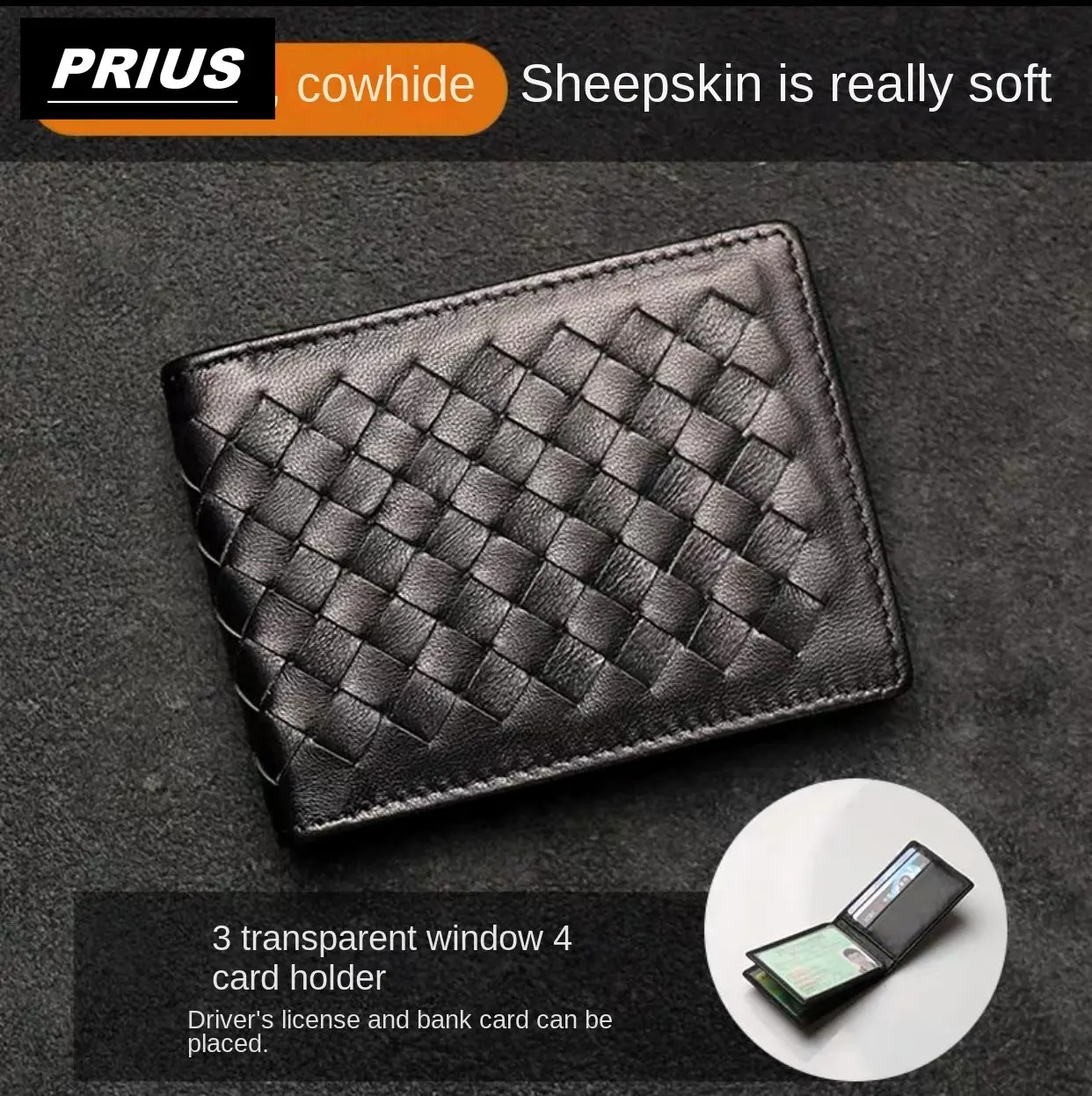 

100% sheepskin men's cardcase Fashion luxury business men's cardcase Multifunctional women's cardcase