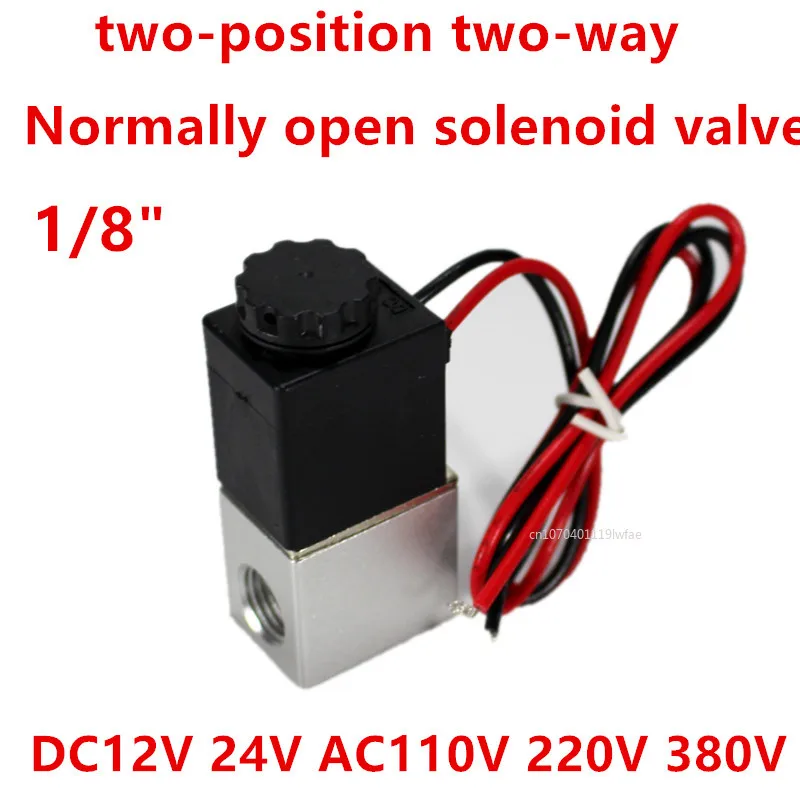 

Two-way Normally Open Brass Solenoid Valve 1/8" DC 12V 24V AC110V 220V 380V 2 Way Air Compressor Solenoid Valve Pneumatic Valves