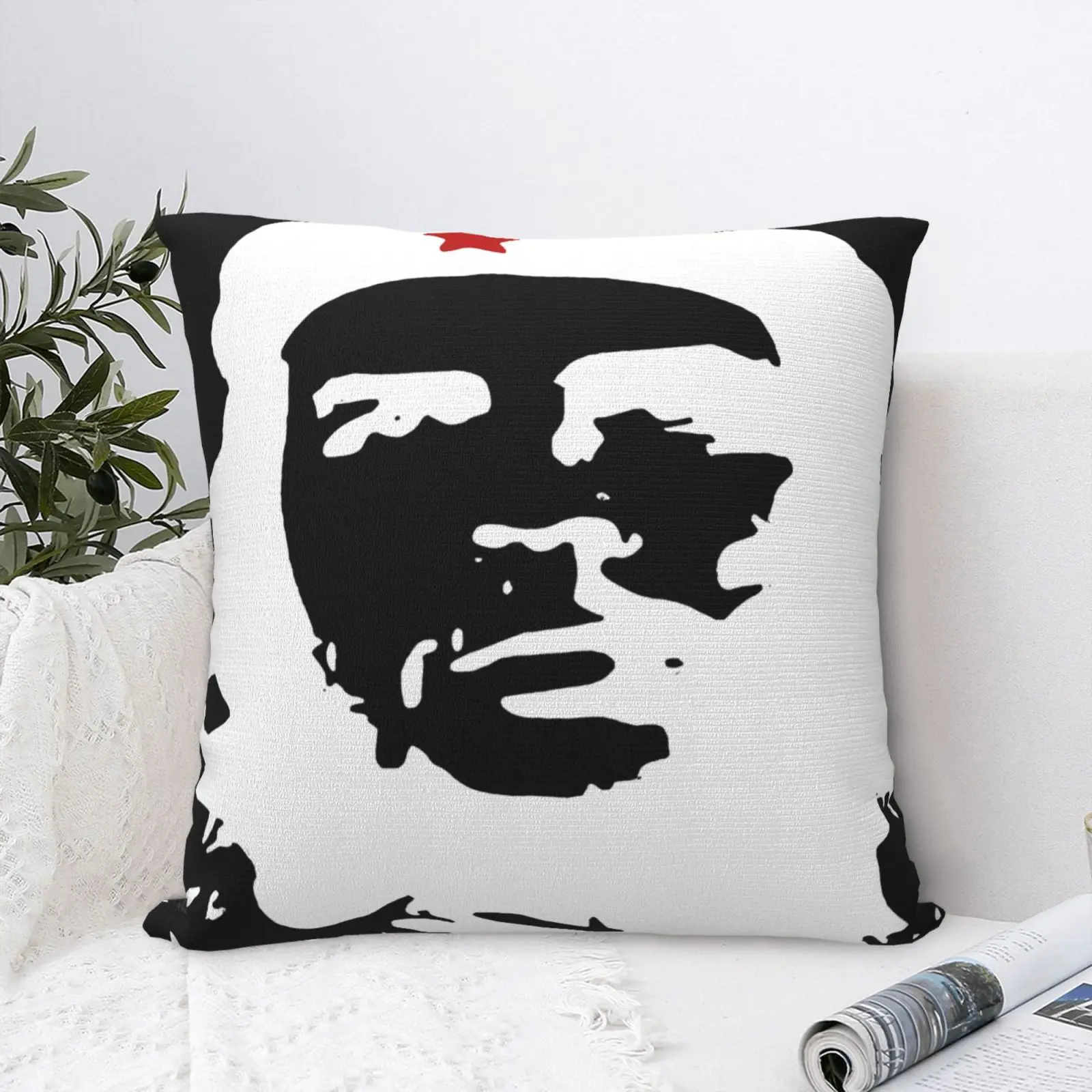 

Che Guevara силуэт в Кубинском стиле, чехол для подушки, декоративные подушки для дивана, подушки на молнии, черные подушки