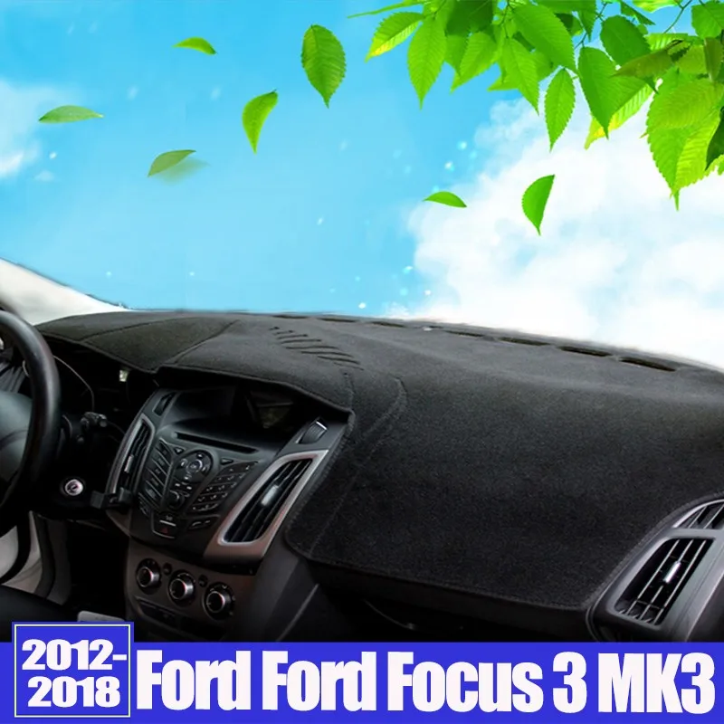 

Чехлы для приборной панели автомобиля Ford Focus 3 MK3, коврик для защиты от светильник, солнцезащитные коврики LHD 2012 2013 2014 2015 2016 2017 2018