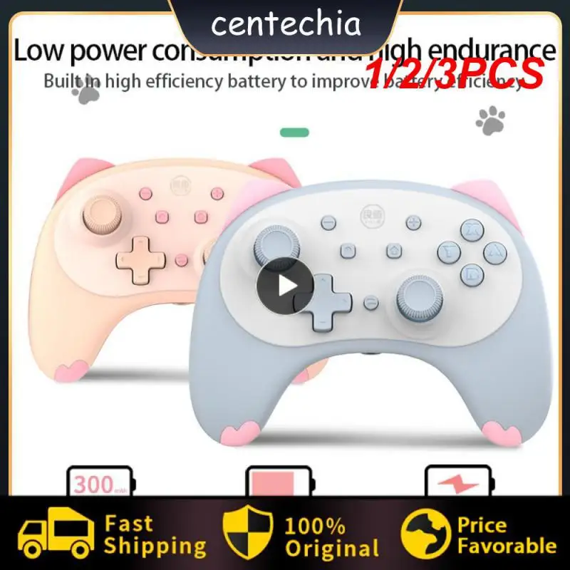 

1/2/3PCS Cartoon Kitten Wake Up Voice Wireless Controller Headset Support Compatible Switch/Switch lite/Switch OLED