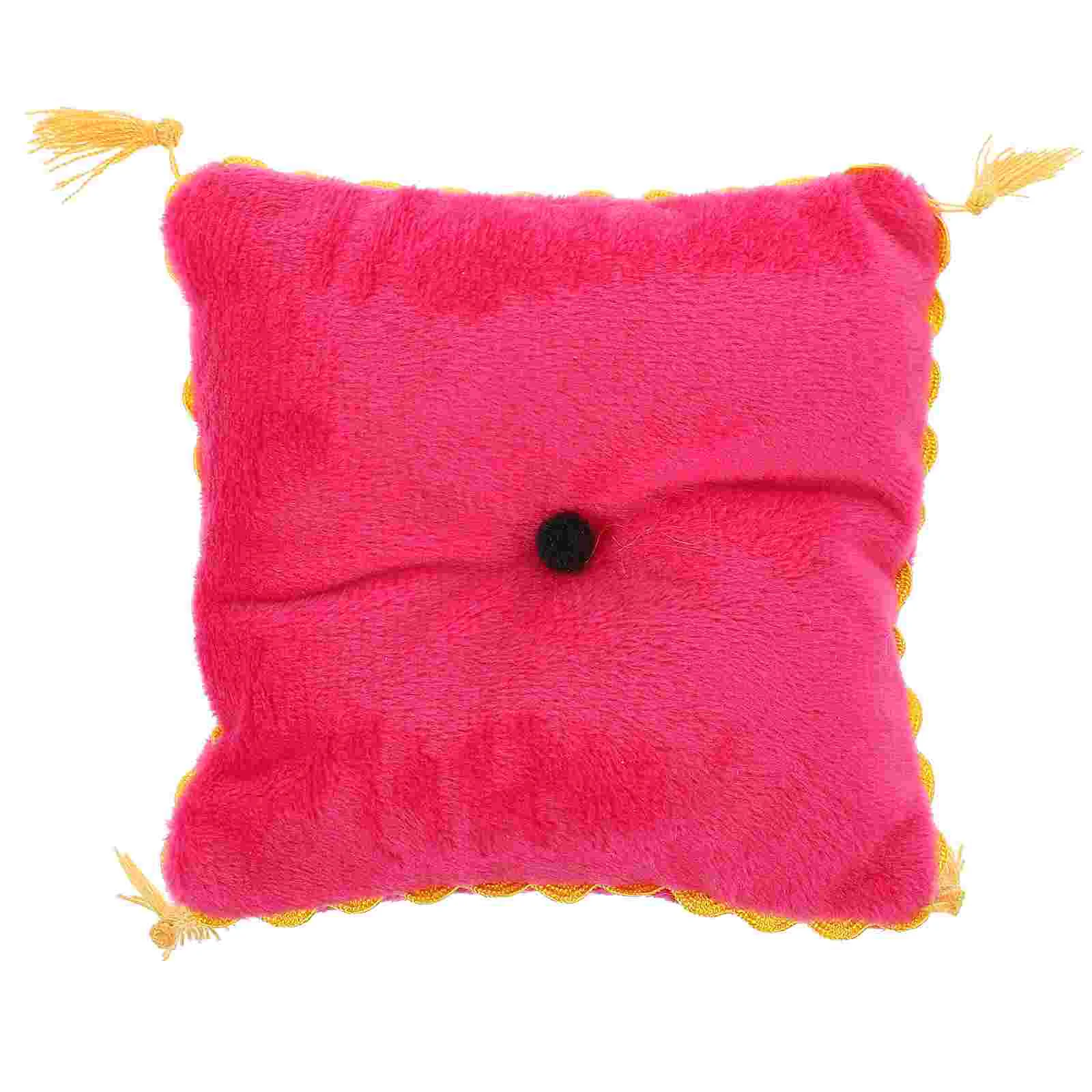 

Dollhouse Pillow Accessory Mini Pillows Compact Model Decor Decorate Fabric Cloth Fake