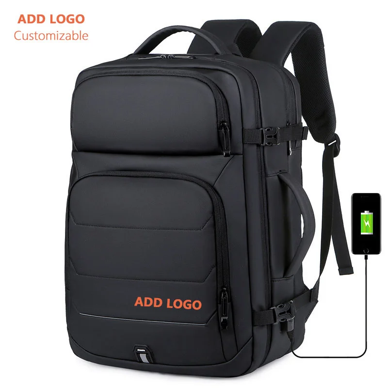 

Настраиваемый вместительный Расширяемый Рюкзак объемом 40 л, USB-зарядка, сумка для 17-дюймового ноутбука, водонепроницаемая растягивающаяся деловая дорожная сумка