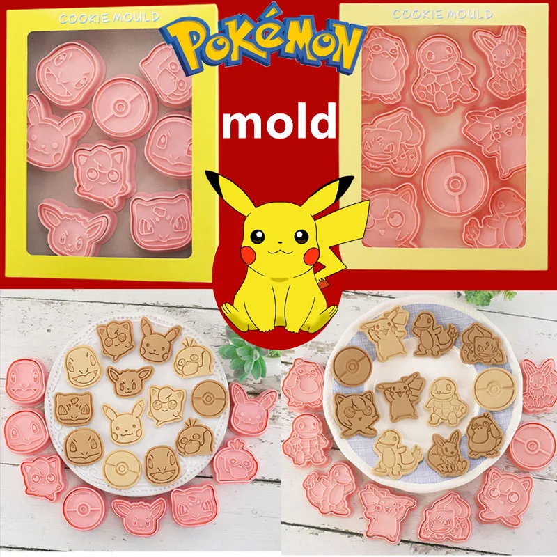 

Kitchen Breakfast Pokémon Pikachu Sandwich Mold Bread Biscuit Embosser Cake Tool DIY Making Mold Household Making Accessorie NEW