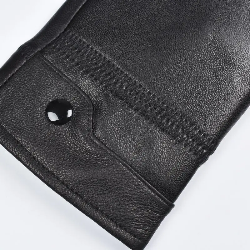 Перчатки из натуральной кожи мужские зимние перчатки с флисовой подкладкой и