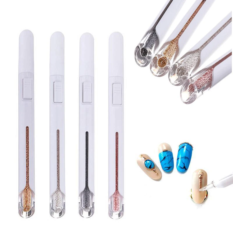 

Nail Art Ball Pen Decorations Manicure Press Ball-point Pen Automatic Nails Jewelry Tool DIY Bead Nail Salon Supplies and Tools