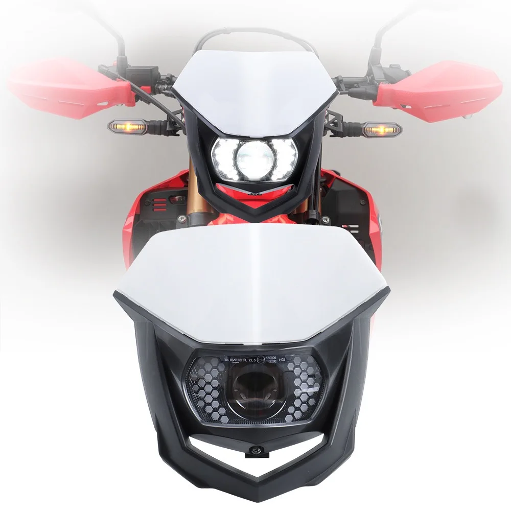 Фото Светодиодная фара, универсальная для KTM EXC Honda CRF XR Suzuki DR-Z Kawasaki KLX Yamaha WR Dirt Bike, внедорожный фонарь для мотокросса №2
