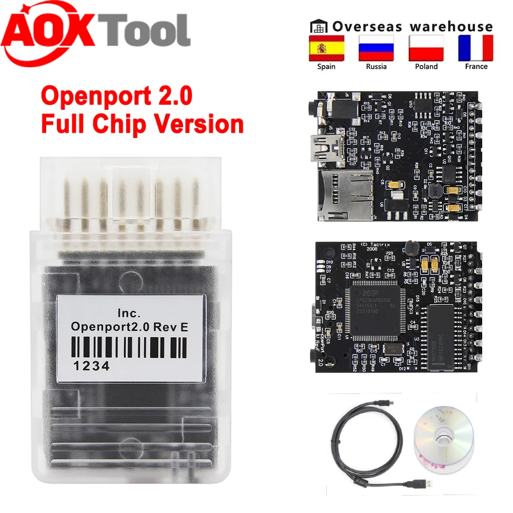 Новинка, Tactrix Openport 2,0 ECUFLASH OBD2, инструмент для чип-тюнинга, J2534, флэш-сканер с открытым портом ECU, диагностика автомобиля для Mercedes-Benz