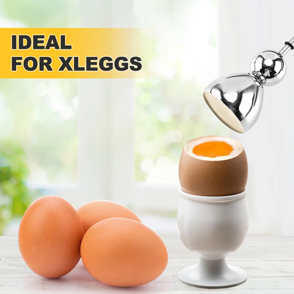 

Stainless Steel Egg Cutter Egg Topper Egg Shell Opener for Raw Soft and Hard Boiled Eggs Cracker Shell Remover Kitchen Gadget