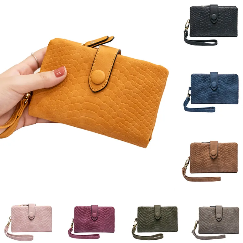 

2022 New Wristband Short Wallet Student Clutch Large-Capacity Coin Bag Multi-Function Multi-Card Coin Purse Carteras Para Mujer