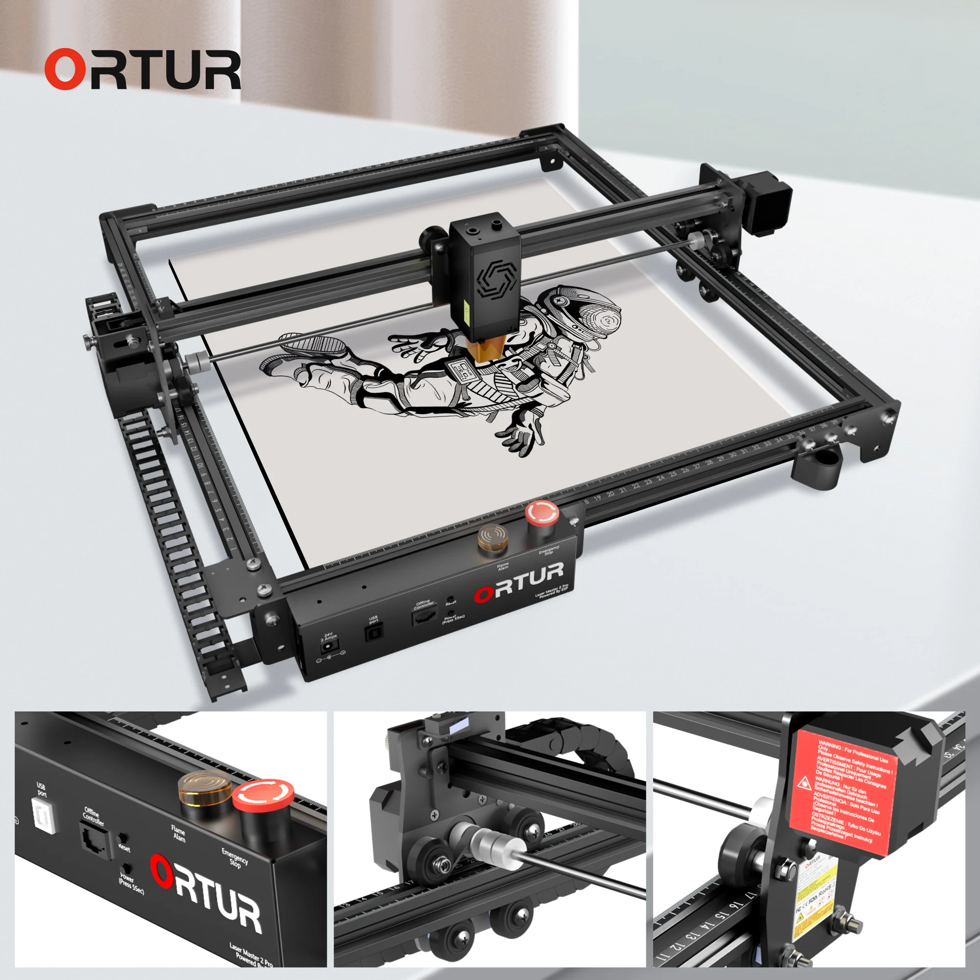 Лазерный гравировальный станок Ortur Laser Master 2 S2 10 Вт лазерный гравер сделай сам