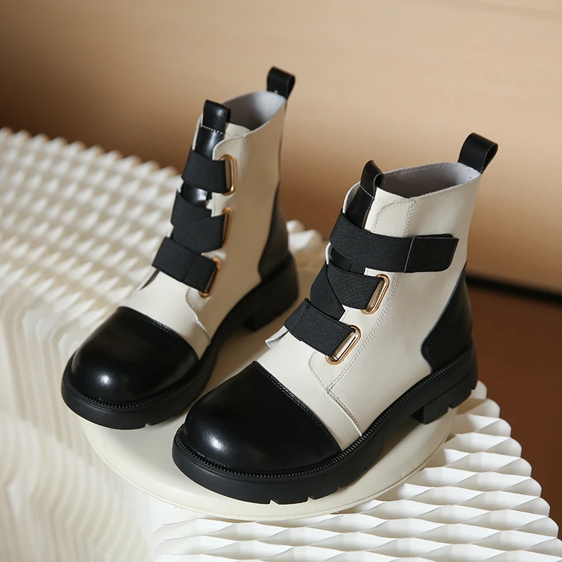 Women's Shoes 2023 Autumn and Winter New Boots Soft Leather Elastic Boots Thick Heel Rear Zipper Thick Bottom Boots