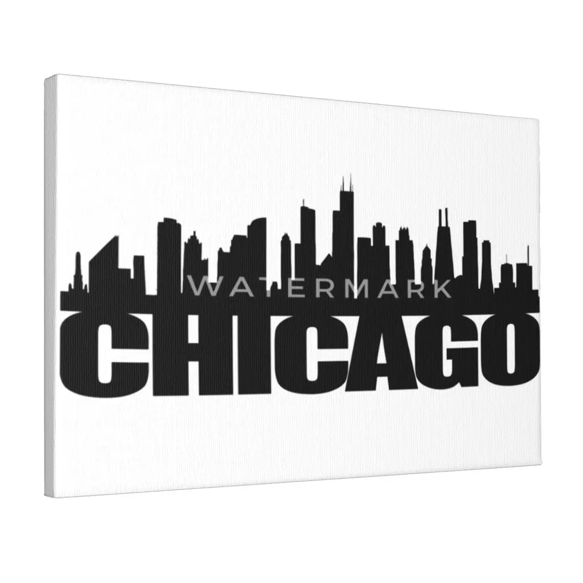 

Chicago-skyline-black Canvas Frameless Painting Fashionable Office Perfect Gift Humidity Multi-Style