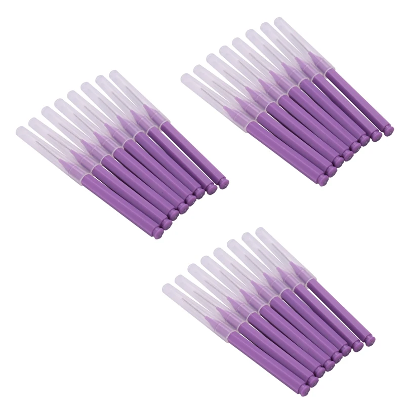 

24Pcs/Set Tooth Floss Oral Hygiene Floss Soft Interdental Brush Toothpick Healthy For Teeth Cleaning Care Purple