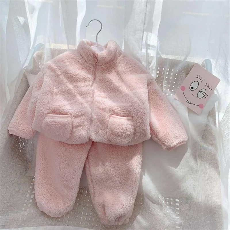 

2 Pcs Kids Cotton Pajamas Set Boys Girls Autumn Winter Warm Homewear Clothes Kids Clothes Sets Children Sleeping Pyjamas 2-8Yrs