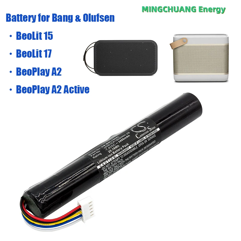 

Cameron Sino Speaker Battery Bang & Olufsen J406/ICR18650NH-2S for Bang & Olufsen BeoLit 15 / 17, BeoPlay A2, BeoPlay A2 Active