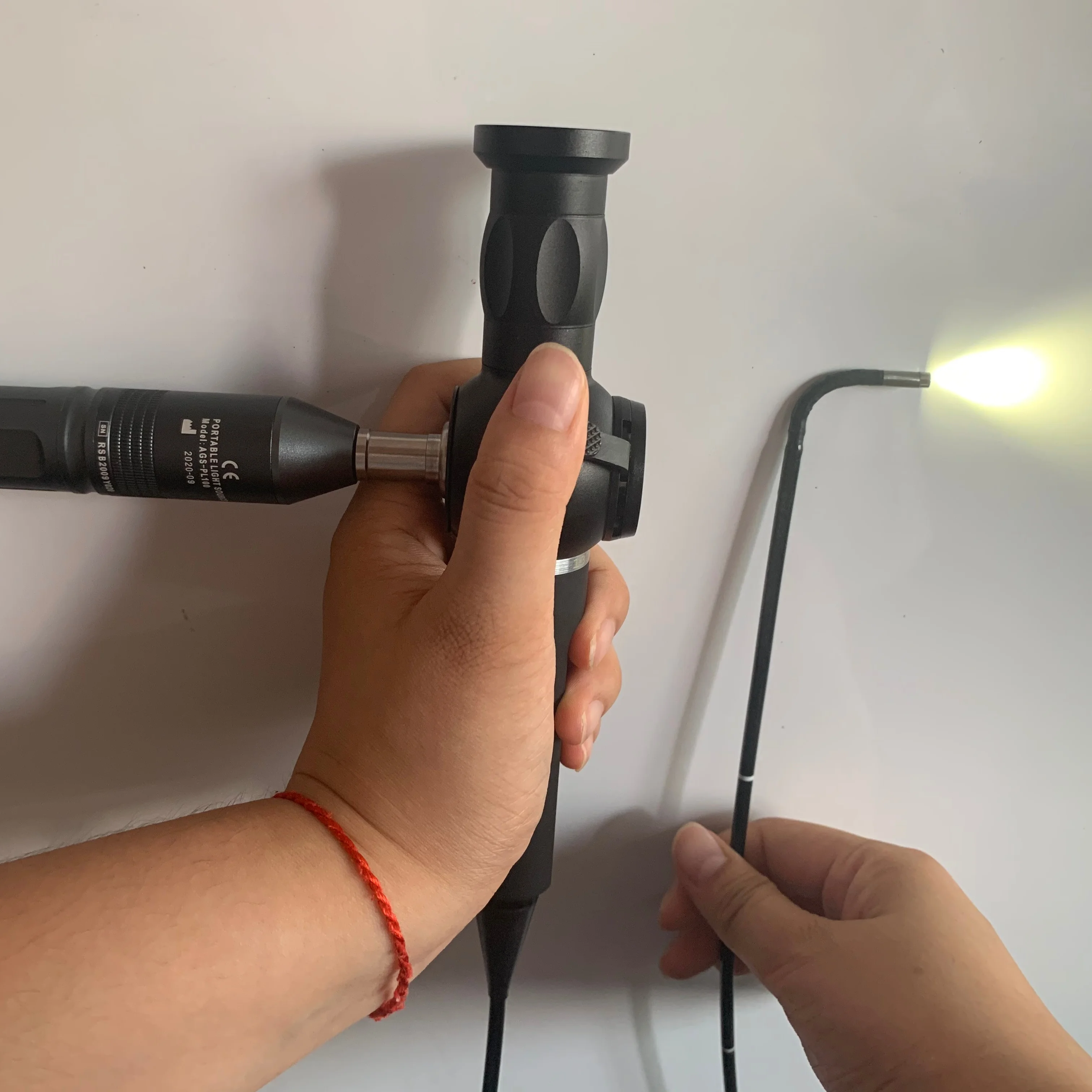 

Handheld Portable Medical Fiber Optic Ear Otoscope Endoscope 2 Way Articulations Ear Examination