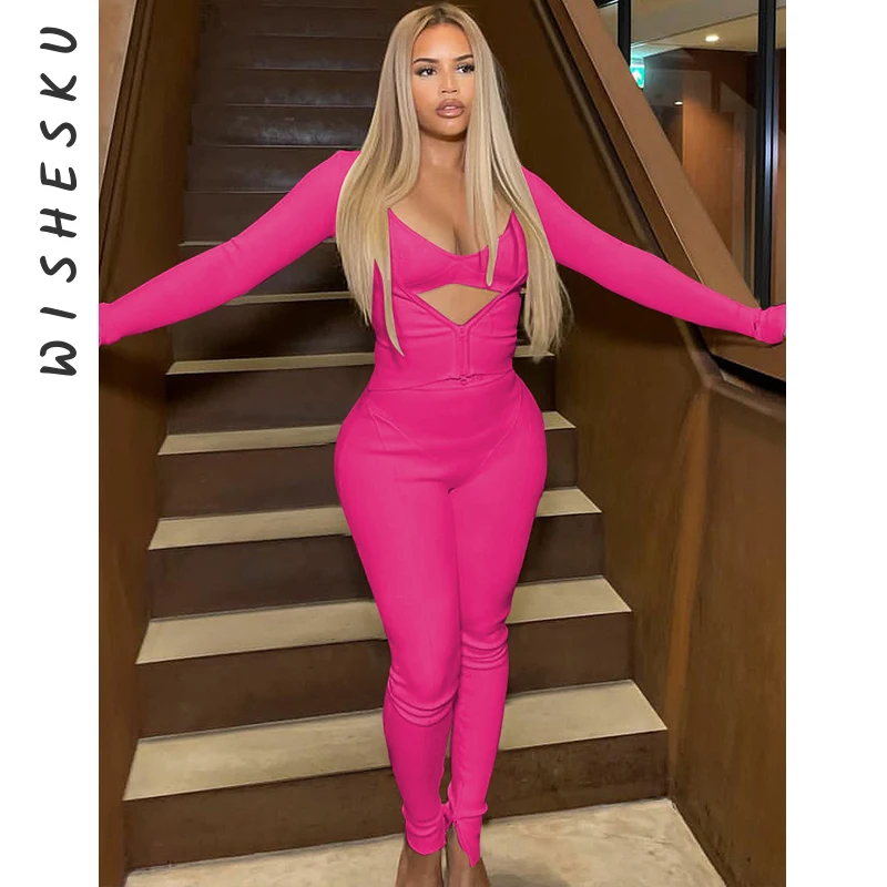 

Женский флисовый спортивный костюм из трех предметов, привлекательная кофта с лямкой на шее + жакет с длинным рукавом и вырезами + брюки-карандаш с высокой талией и разрезом, осень 2023