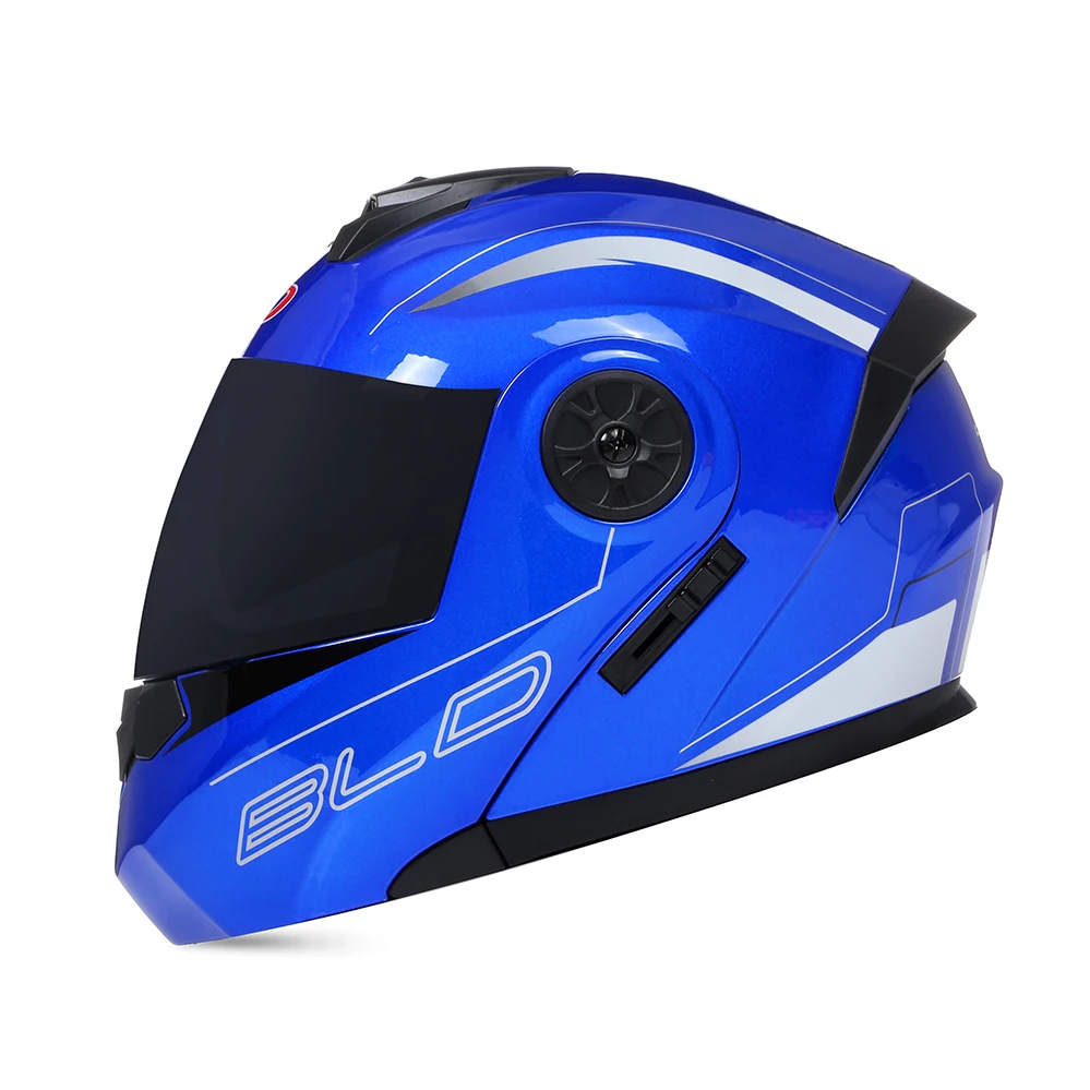 Men Women Fashion Full Face Motorcycle Helmet Personalised  Dual Lens Flip Up Helmets Motocross Racing  Modular Cascos Para Moto