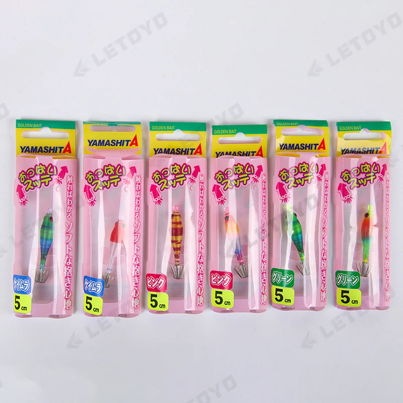 Yamashita OPPAI SUTTE 3.8-1 5-1 7-2 Mini UV Fishing Squid Lure Japan Glow Soft Tataki Jigging Lure for Squid Octopus Cuttlefish