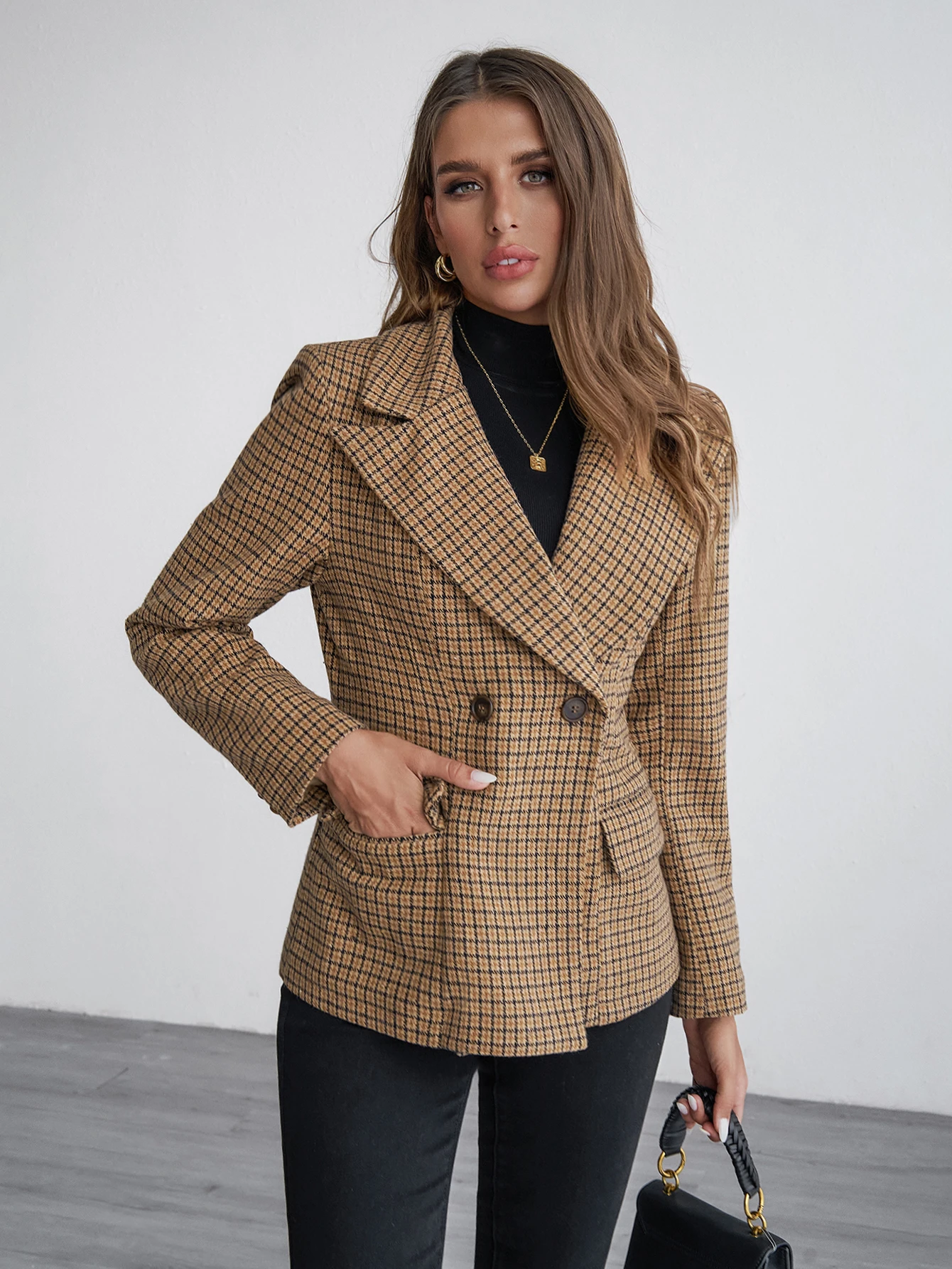 Повседневный деловой костюм в европейском и американском стиле Qianniao женственный