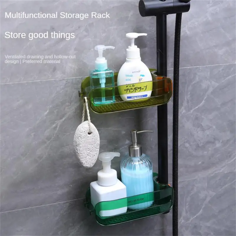 

Bathroom Kitchen Hanging On Faucet Home Accessories Storage Basket Installation Free Storage Box Faucet Shelf Hook Design