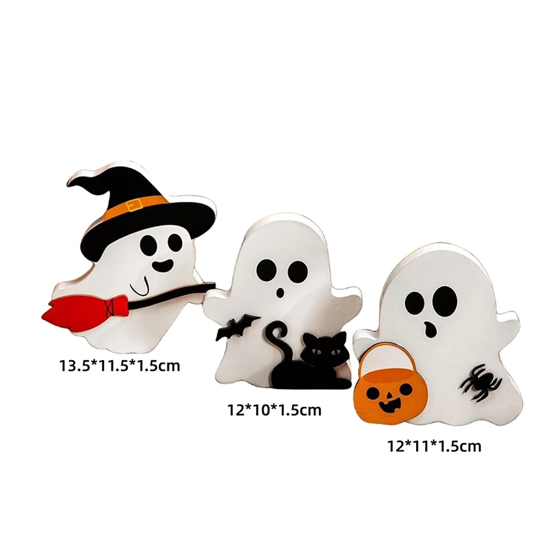 1 шт./3 шт. деревянное украшение для Хэллоуина