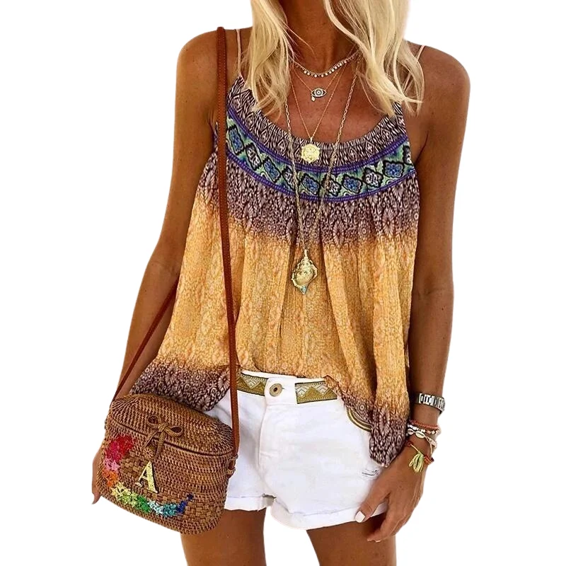 Модные женские летние повседневные майки свободные пляжные блузки хлопковая