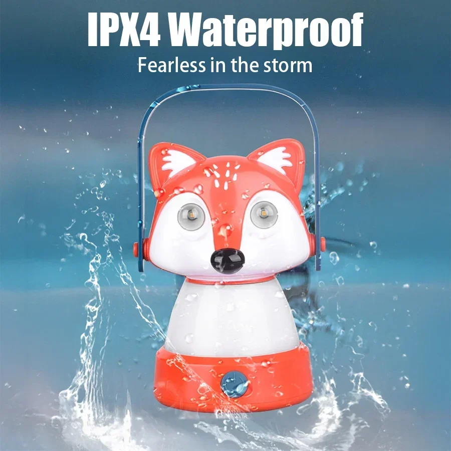 BALDR Детские фонари для кемпинга с животными светодиодное освещение зарядка типа C