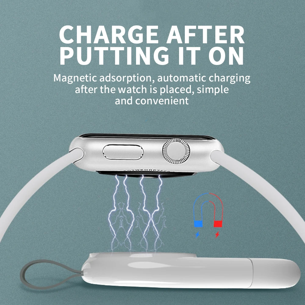 Portable Wireless Charger for Apple Watch Series 6 se 5 4 3 2 1 band strap Station USB Charger Cable for IWatch 6 se 5 4 3 2 1