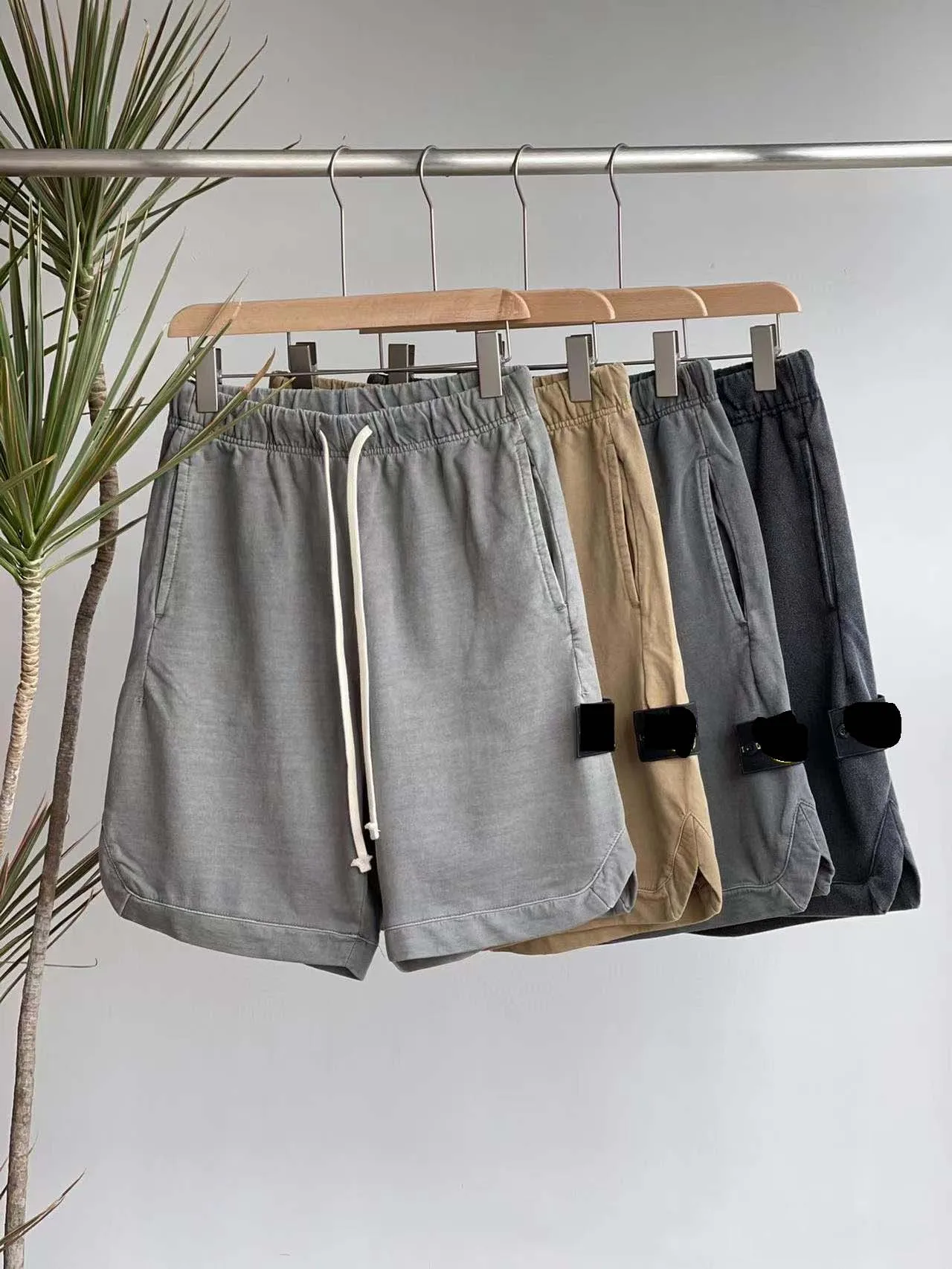

Summer leisure 100% cotton solid color shorts men's high quality leisure business social elastic waist men's Shorts New Beach Sh