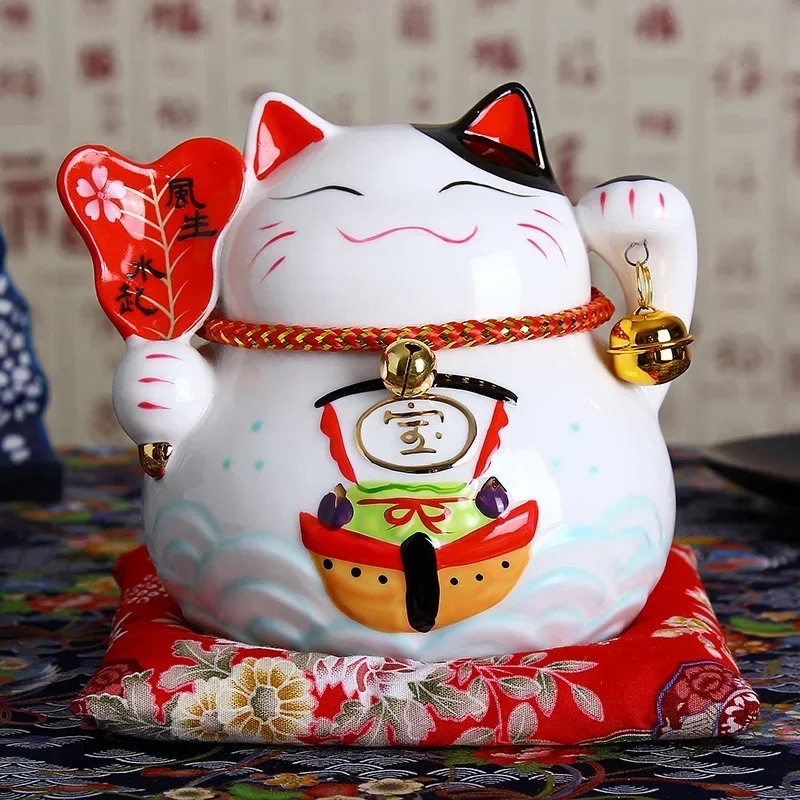 4 5-дюймовый японский керамический Lucky Cat Maneki Neko украшения для дома деловые подарки