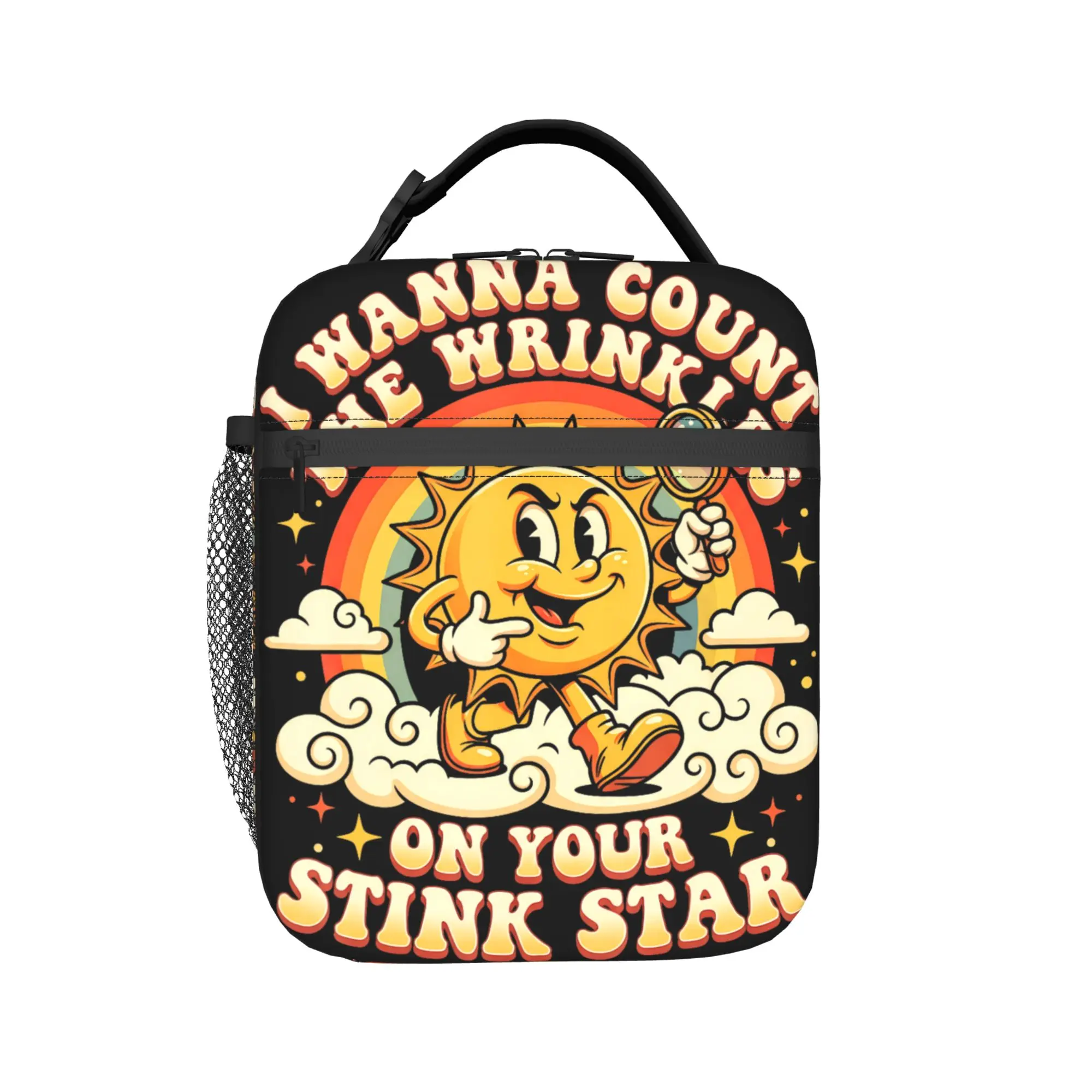Фото Сумка для обеда I Wanna Count The Wrinkles On Your Stink Star, школьный ланч-бокс для детей, эстетичная портативная термосумка с графическим принтом №2
