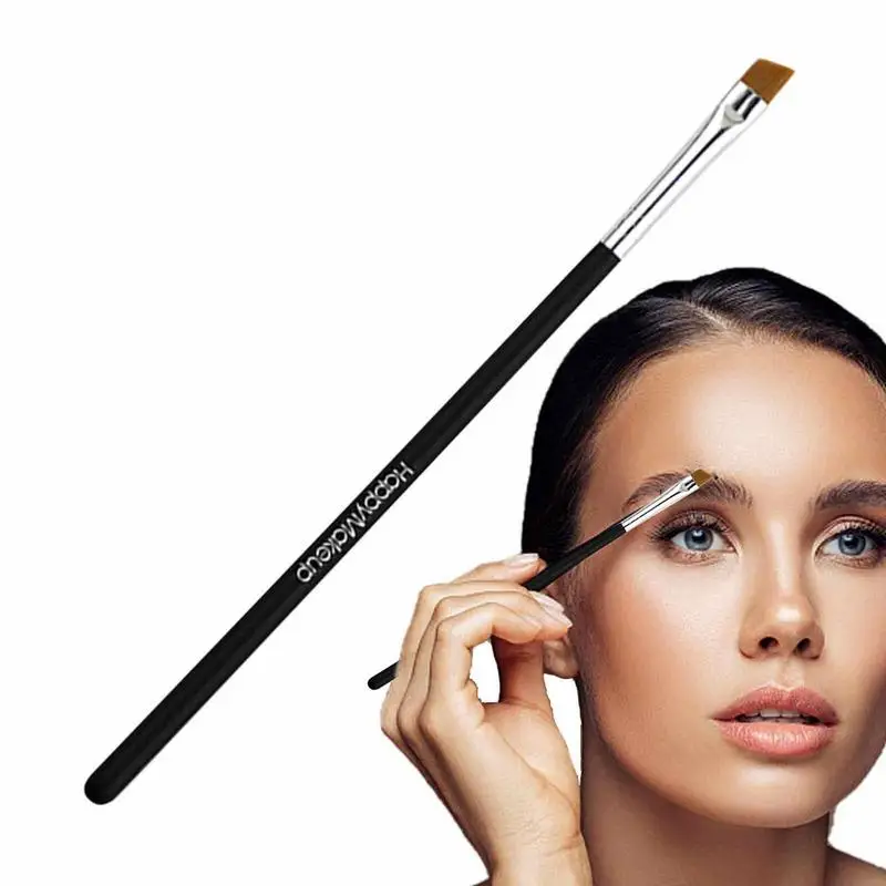 

5/1pcs Professional Bevel Eyebrow Brush Black Angled Brush High Quality Eyebrow Makeup Brush Acrylic Rhinestone Eye Brush