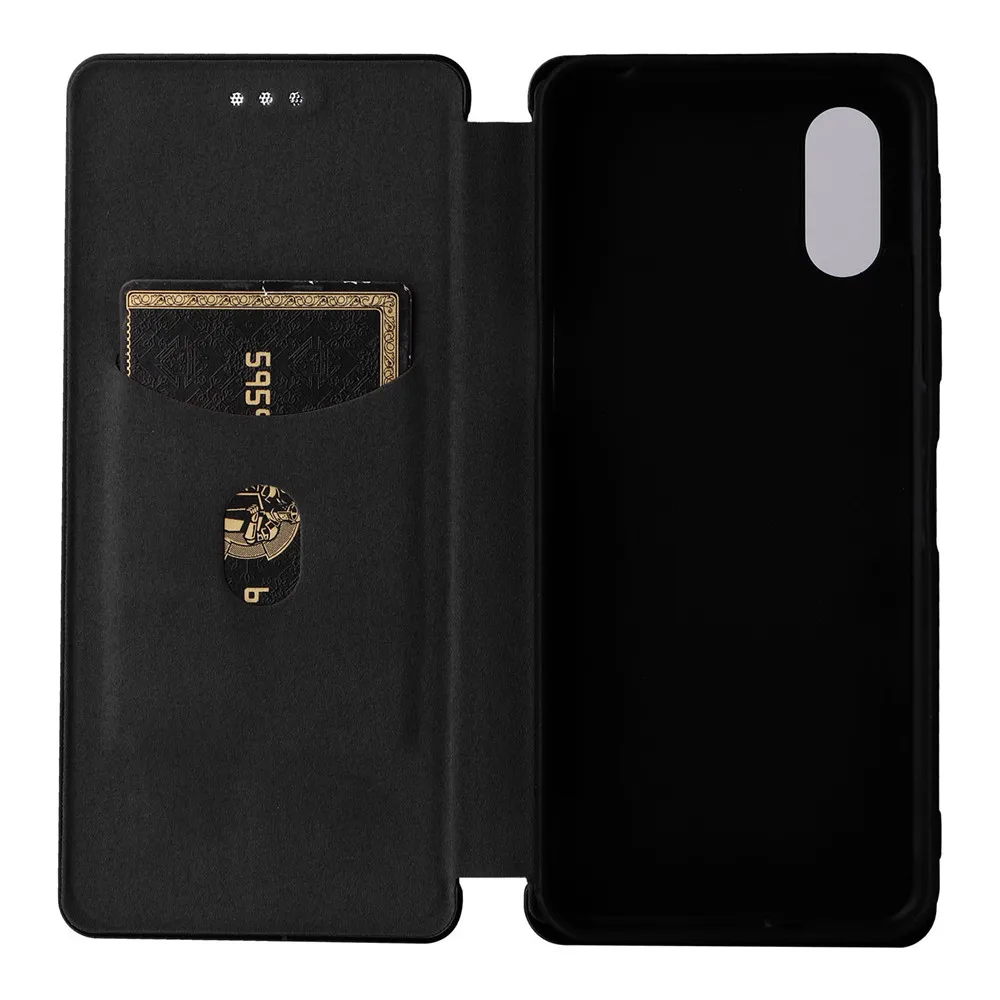 Модный флип-карбоновый противоударный кошелек магнитный кожаный чехол для Sharp