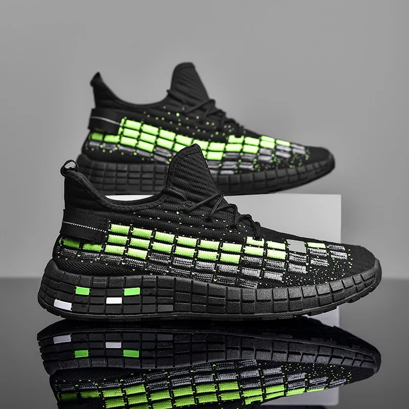 

Мужские кроссовки, сетчатые дышащие Спортивные Повседневные туфли для улицы, Мужская Вулканизированная обувь, мужские кроссовки, обувь