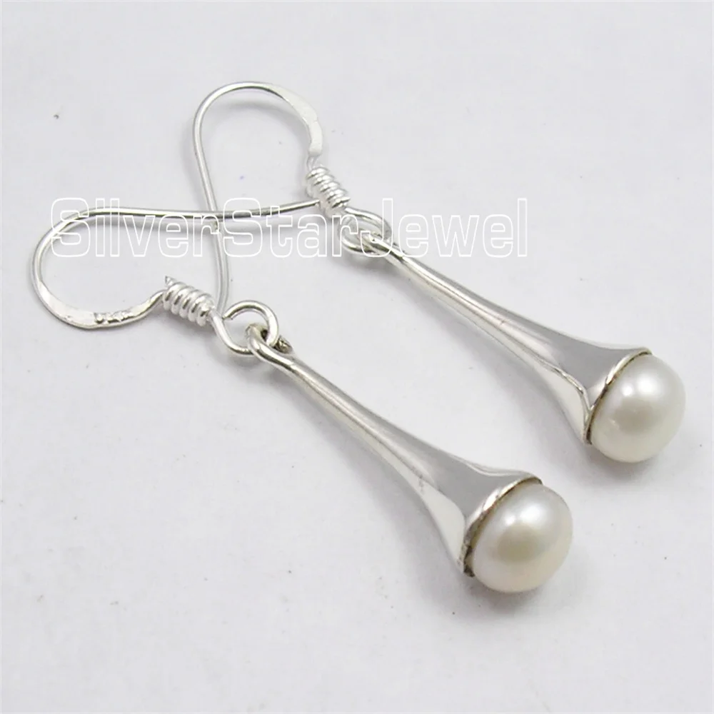 

1 pair Semi-precious Stone Dangle Earrings 1.4"