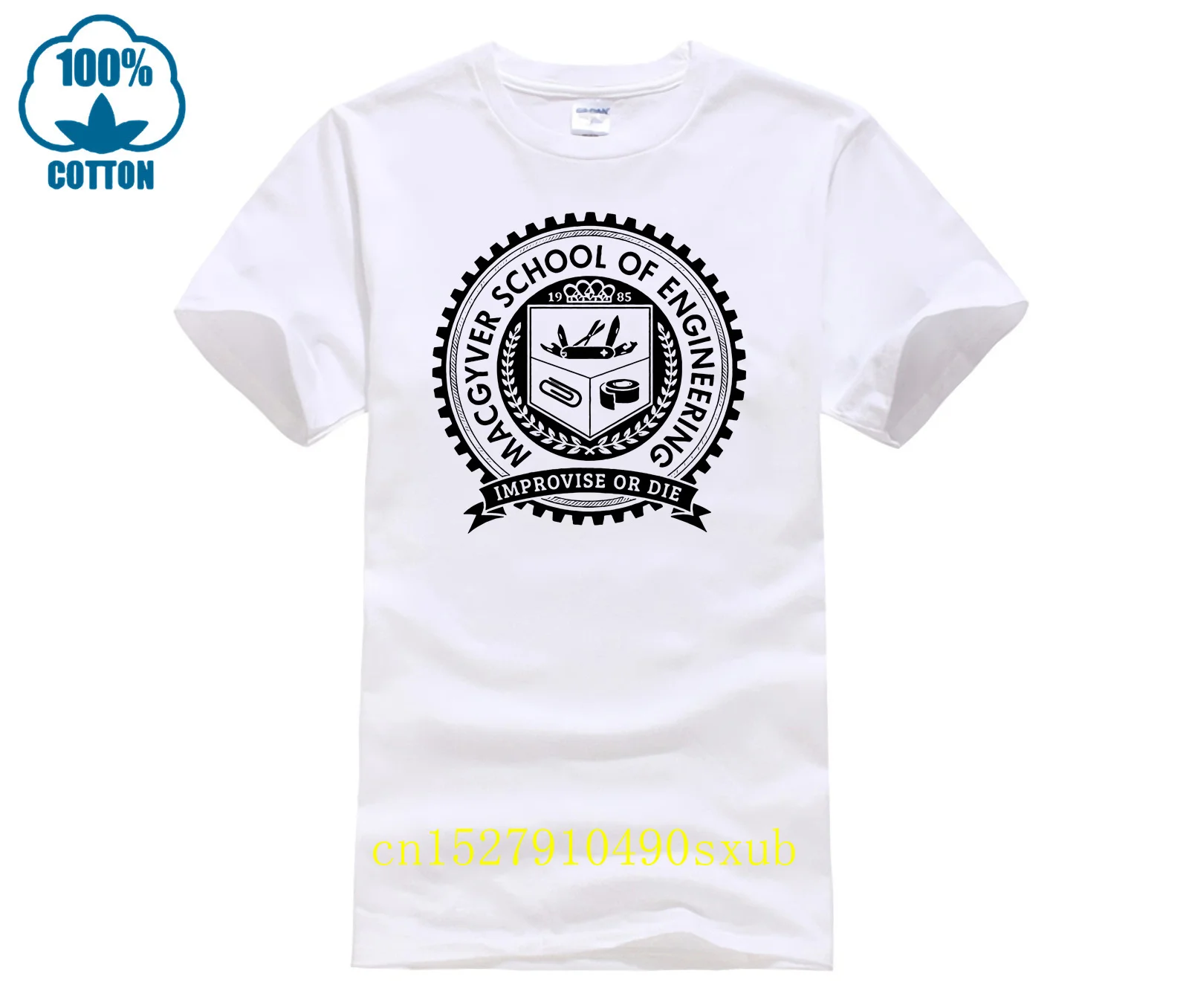 Macgyver, школьные гаджеты, инженерная забавная белая футболка 80-х для активного представления, хлопковая футболка с короткими рукавами, Топ