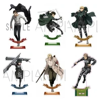 15cm anime attack on titan figure cosplay acrylic stand card model eren jaeger levi%c2%b7ackerman character model fans xmas gifts